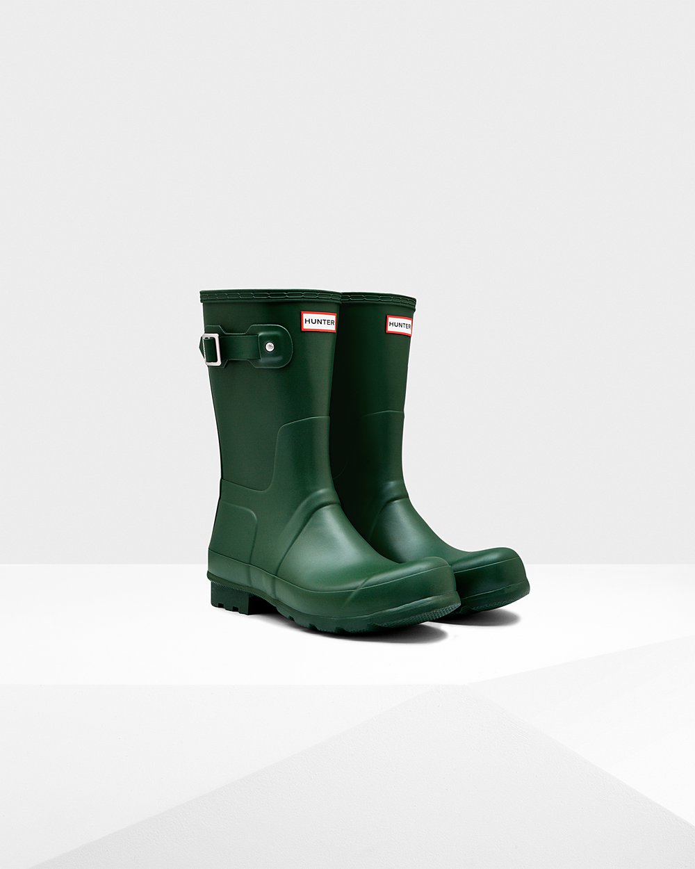 Mens Hunter Short Rain Boots Green - Original - 9706582-LX